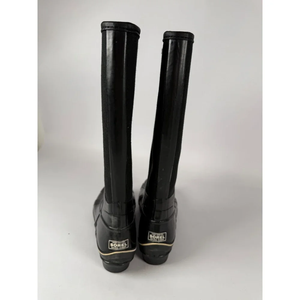 Sorel Womens Black Waterproof‎ Rubber Tall Rain Boots NL1620-010 Size 6